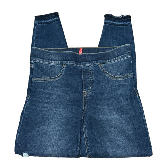 Spanx Distressed Ankle Skinny Blue Jeans, high waist size small (2-4) - Picture 5 of 12
